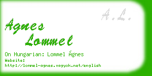 agnes lommel business card